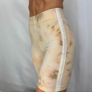 Custom dyed bike shorts.